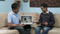 Parm and Tarinder check out the HP Pavilion DV2 laptop